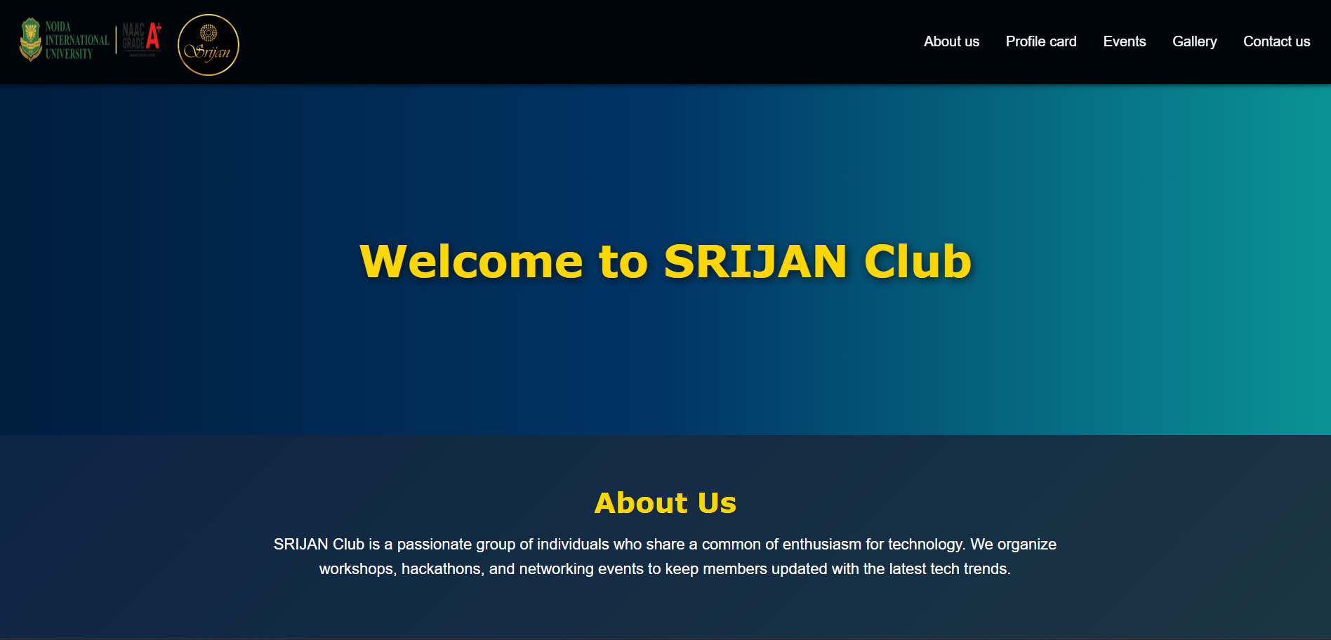 Srijan creative arts club website
